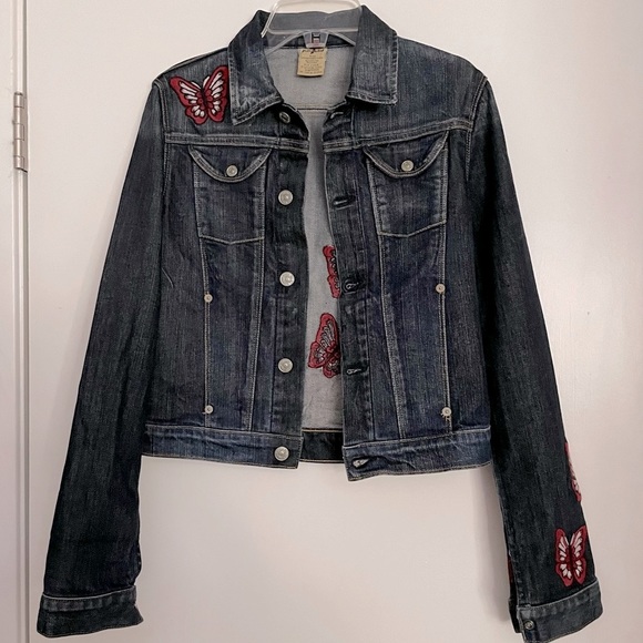 7 For All Mankind Butterly Patched Denim Jacket - Picture 1 of 9